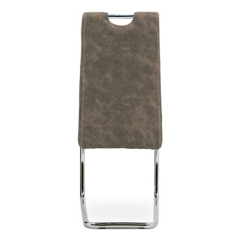 Jídelní židle  ZOEY hnědá/stříbrná 8