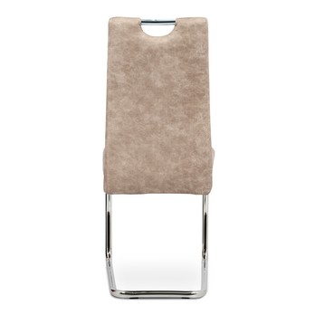 Jídelní židle  ZOEY krémová/stříbrná 7