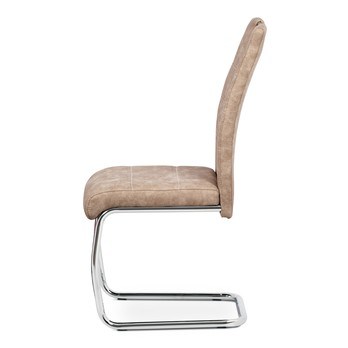 Jídelní židle  ZOEY krémová/stříbrná 9