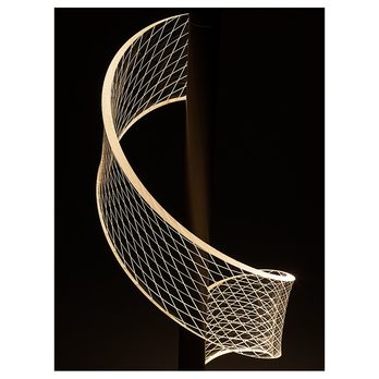 Stolní lampa ZOFRAEL zlatá/průhledná 7