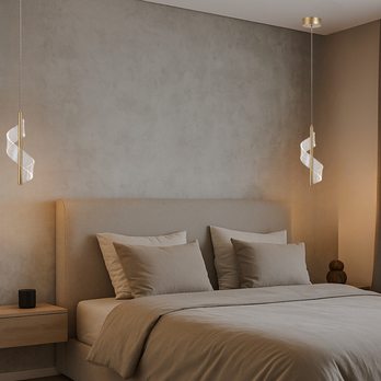 Závěsné svítidlo ZOFRAEL zlatá/průhledná 1