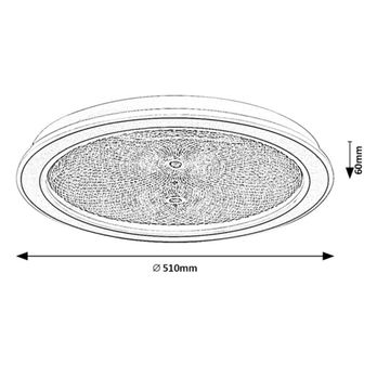 Stropní svítidlo ZOFRAEL zlatá/průhledná 10