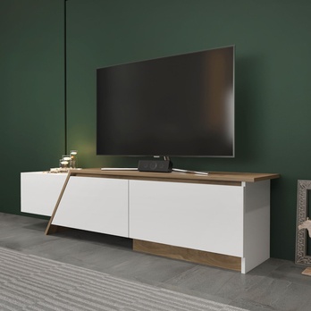 TV stolek ZONAS bílá/ořech 2