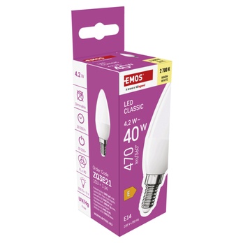 LED žárovka ZQ3E21 E14, 4,2W, teplá bílá 5