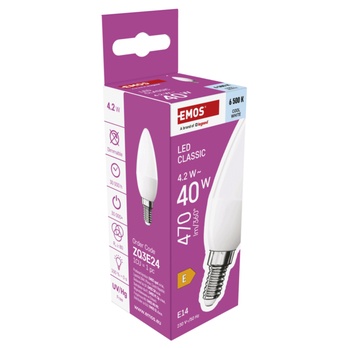 LED žárovka ZQ3E24 E14, 4,2W, studená bílá 5