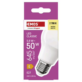 LED žárovka ZQ5E31 E27, 5,8W, teplá bílá 3