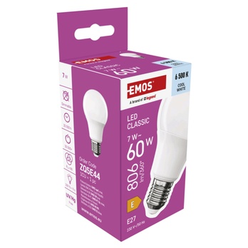 LED žárovka ZQ5E44 E27, 7W, studená bílá 5