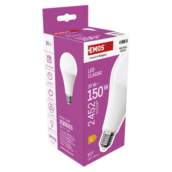 LED žárovka ZQ5E83 E27, 20W, neutrální bílá 5