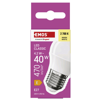 LED žárovka ZQ6E21 E27, 4,2W, teplá bílá 3