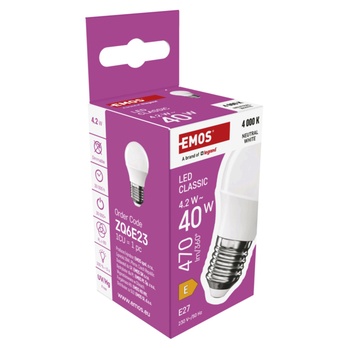 LED žárovka ZQ6E23 E27, 4,2W, neutrální bílá 5
