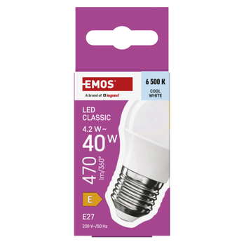 LED žárovka ZQ6E24 E27, 4,2W, studená bílá 3