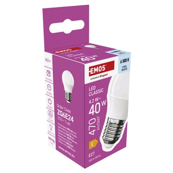 LED žárovka ZQ6E24 E27, 4,2W, studená bílá 5
