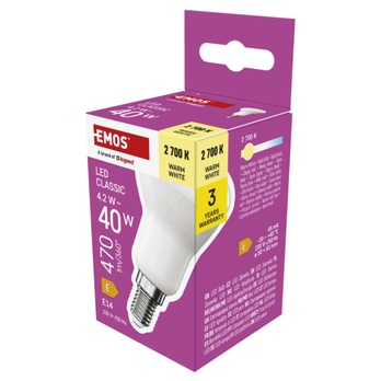 LED žárovka ZQ7E21 E14, 4,2W, teplá bílá 4