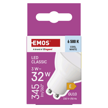LED žárovka ZQ8E14 GU10, 3W, studená bílá 3