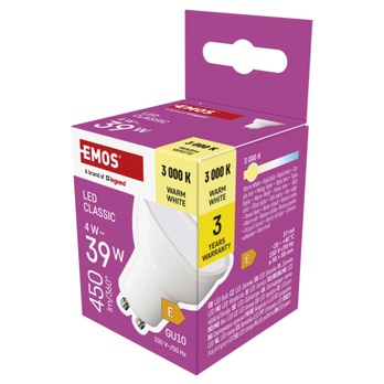 LED žárovka ZQ8E22 GU10, 4W, teplá bílá 4