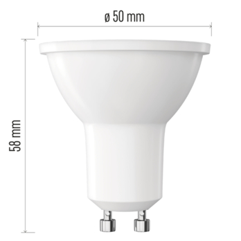 LED žárovka ZQ8E22 GU10, 4W, teplá bílá 8