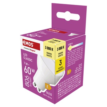 LED žárovka ZQ8E42 GU10, 7W, teplá bílá 4