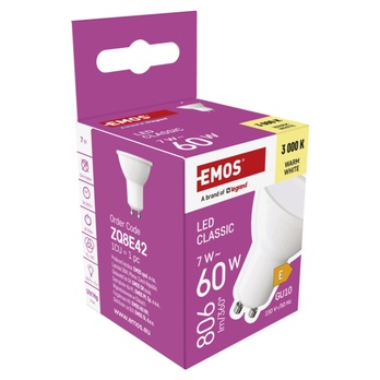 LED žárovka ZQ8E42 GU10, 7W, teplá bílá 5