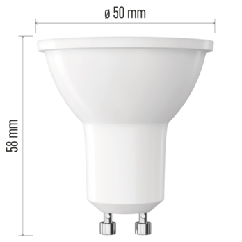 LED žárovka ZQ8E42 GU10, 7W, teplá bílá 8