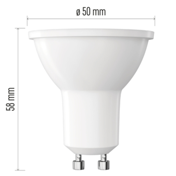 LED žárovka ZQ8E43 GU10, 7W, neutrální bílá 10