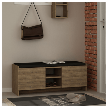 Botníková lavice  ZULLA tmavý dub 1