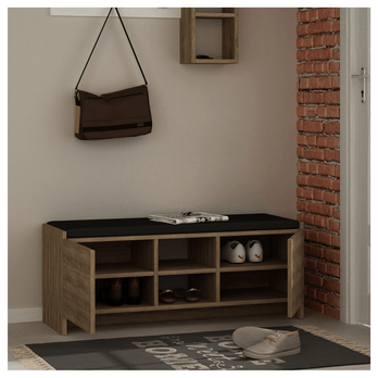 Botníková lavice  ZULLA tmavý dub 2