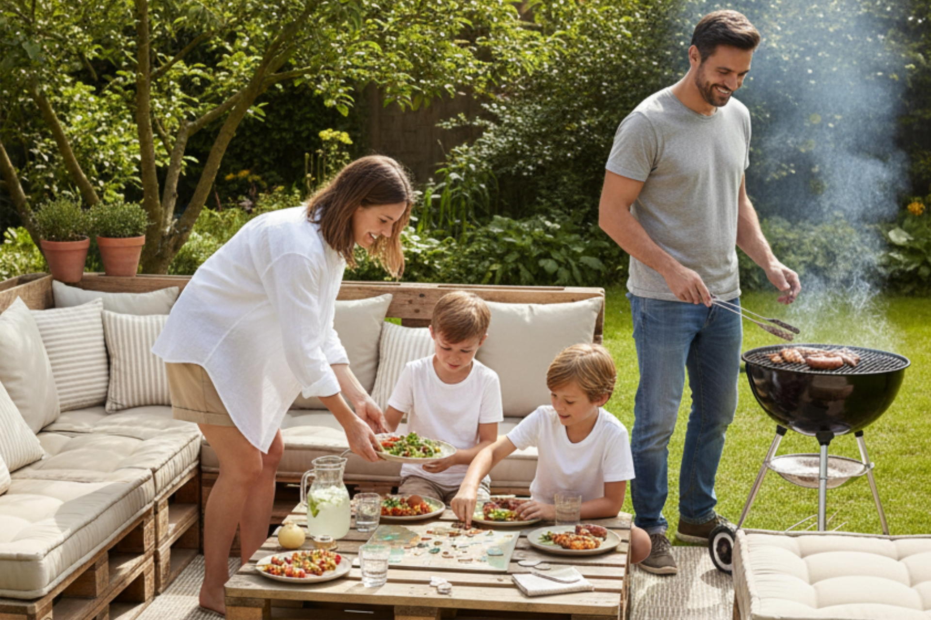 Záhradné sedenie z paliet