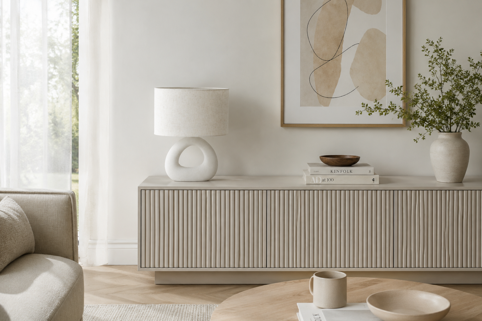 Stolná lampa Aura s podstavou z keramiky