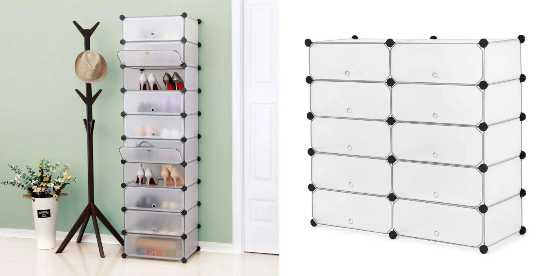 Plastový regál LPC10W s variabilním rozložením boxů. Zdroj: Sconto