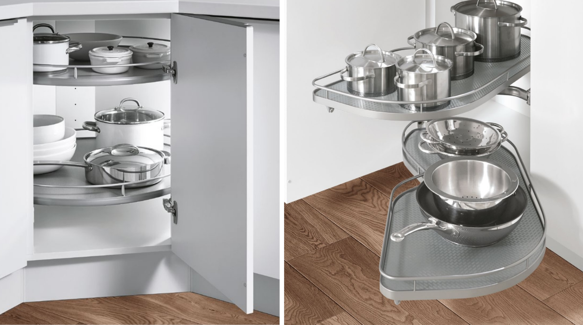 Kuchyňa - systémy v rohových skrinkách