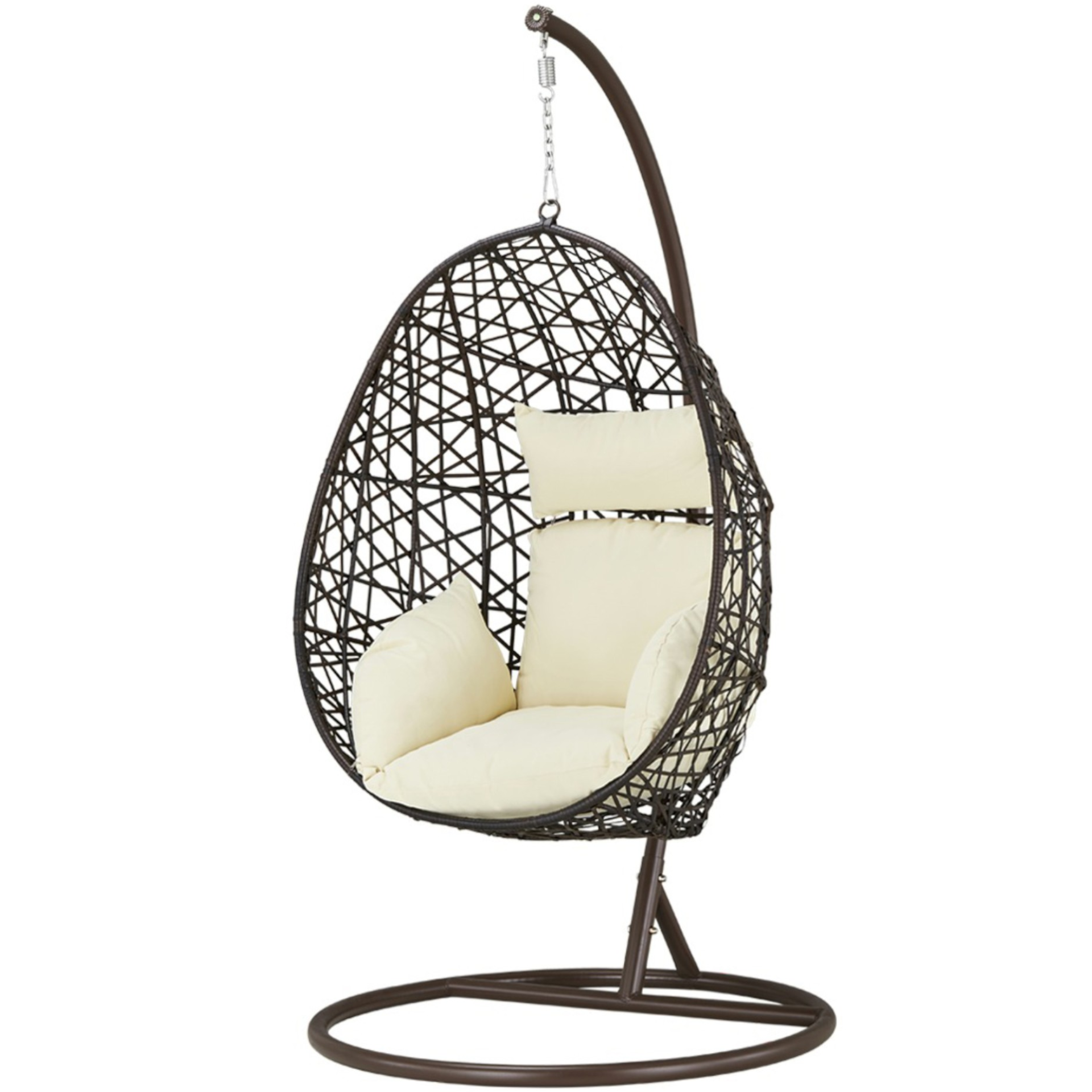 Závěsné křeslo Colmar. Zdroj: SCONTO Závěsné křeslo hnědé