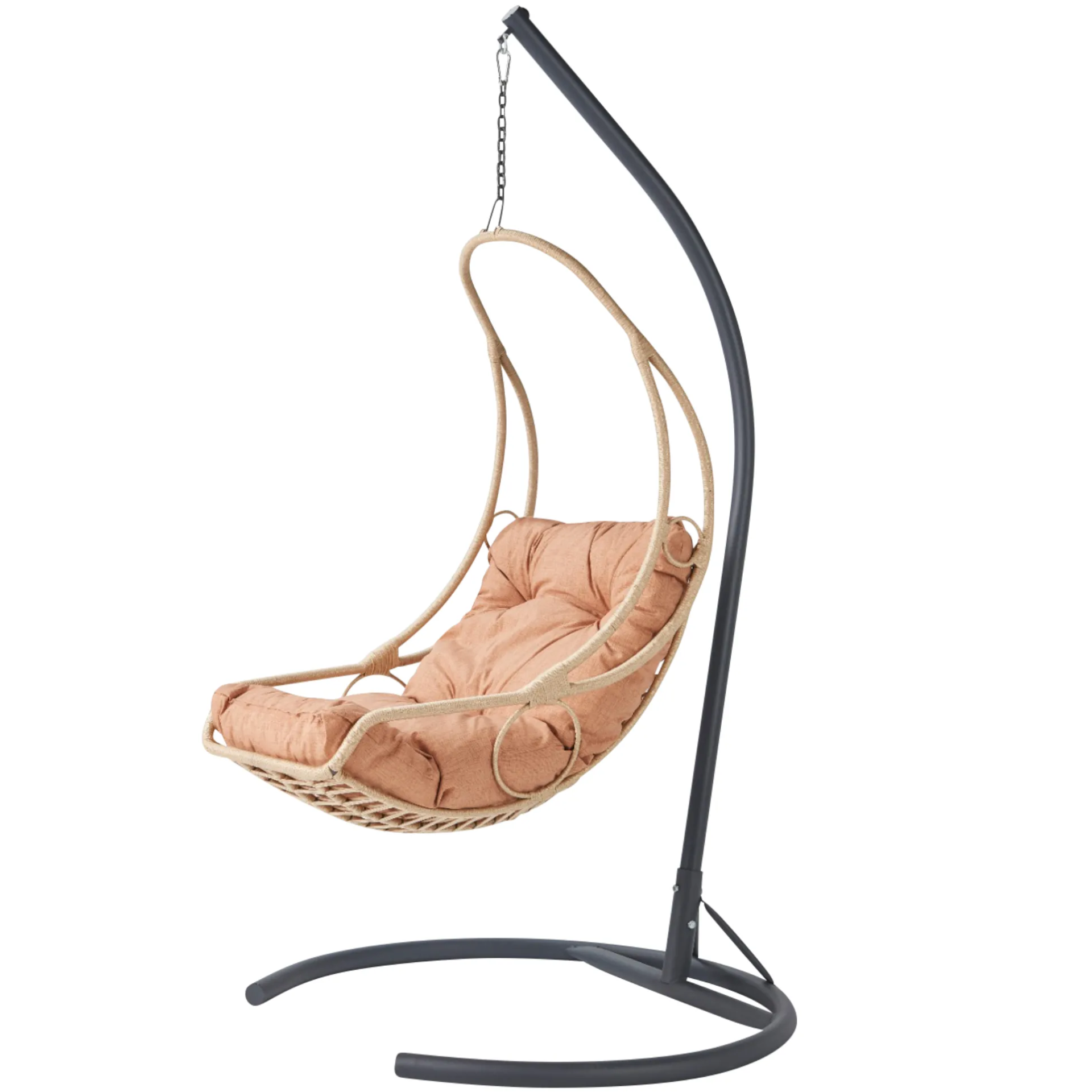 Závěsné křeslo Florya. Zdroj: SCONTO Závěsné křeslo béžové/černé