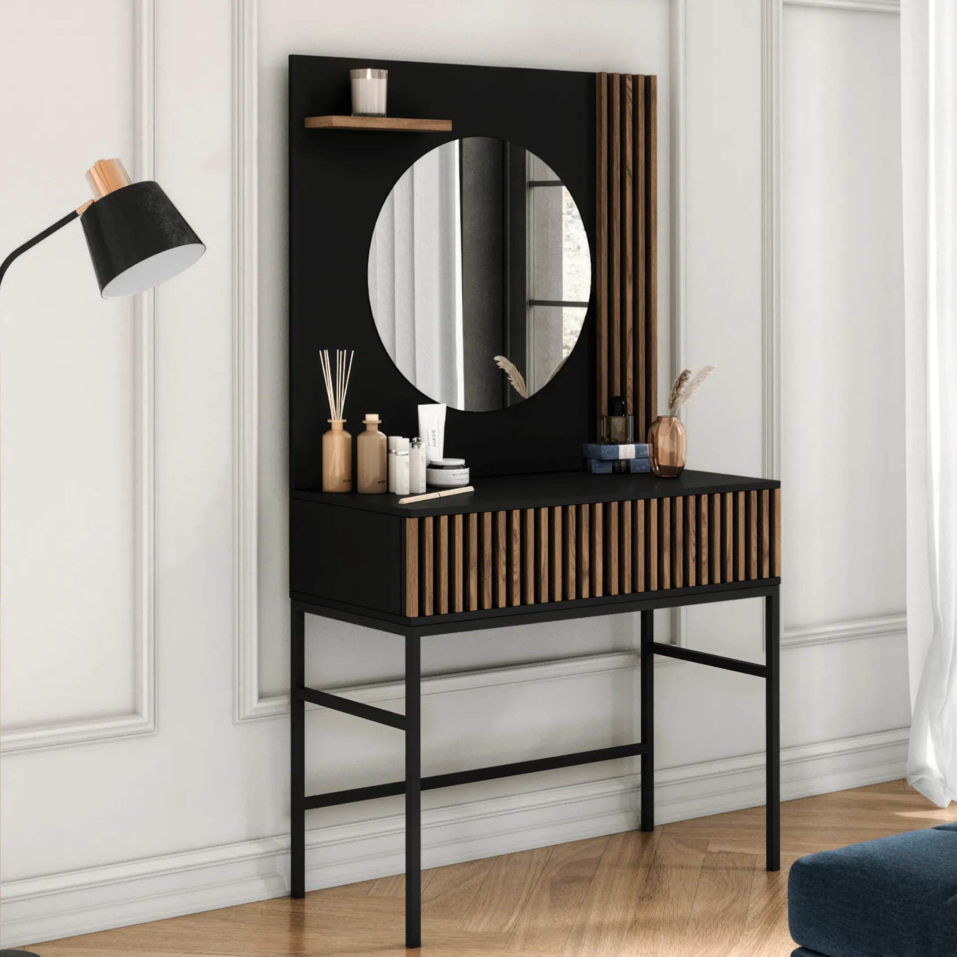 Designový toaletní stolek černý