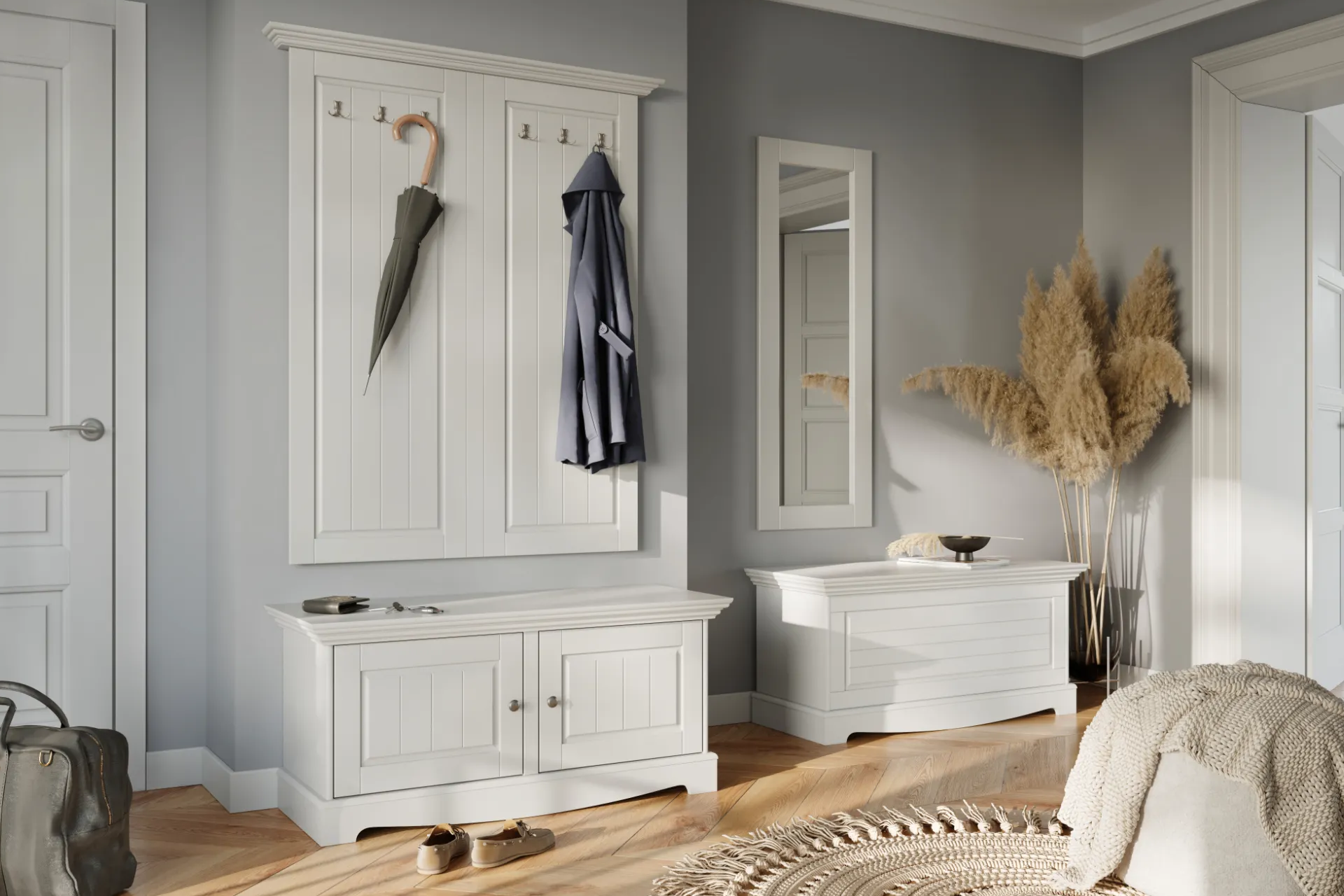 nábytok do predsiene biely