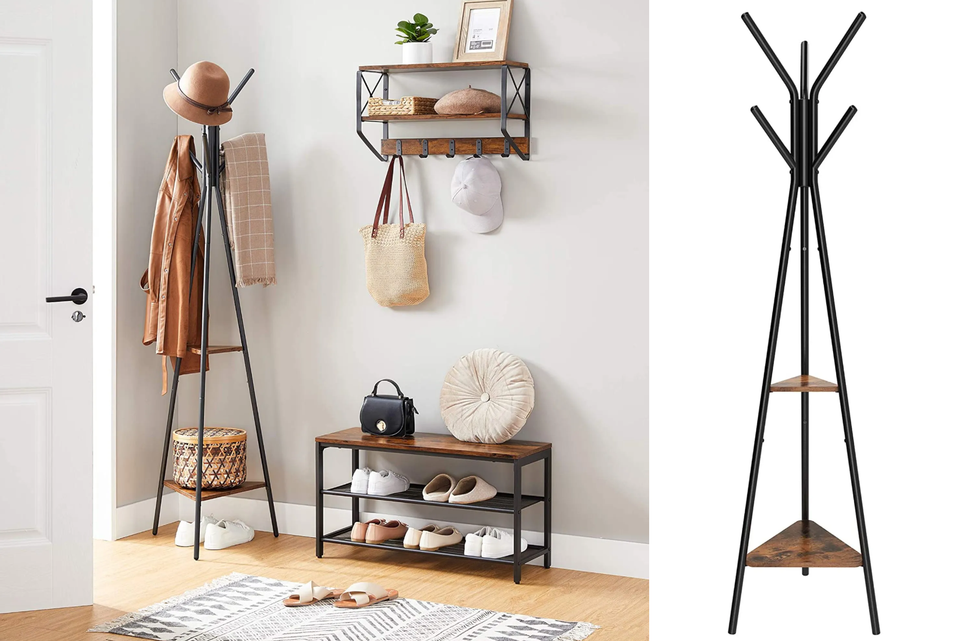 Stojanový vešiak čierny