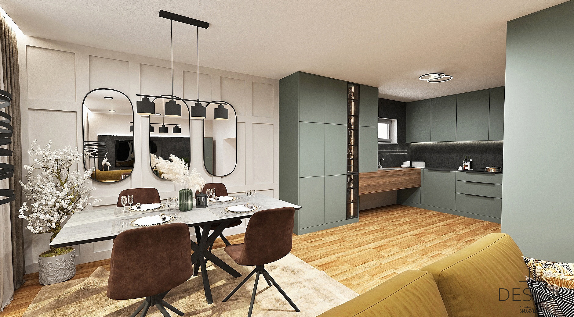 Obývacia izba s kuchyňou - inšpirácie