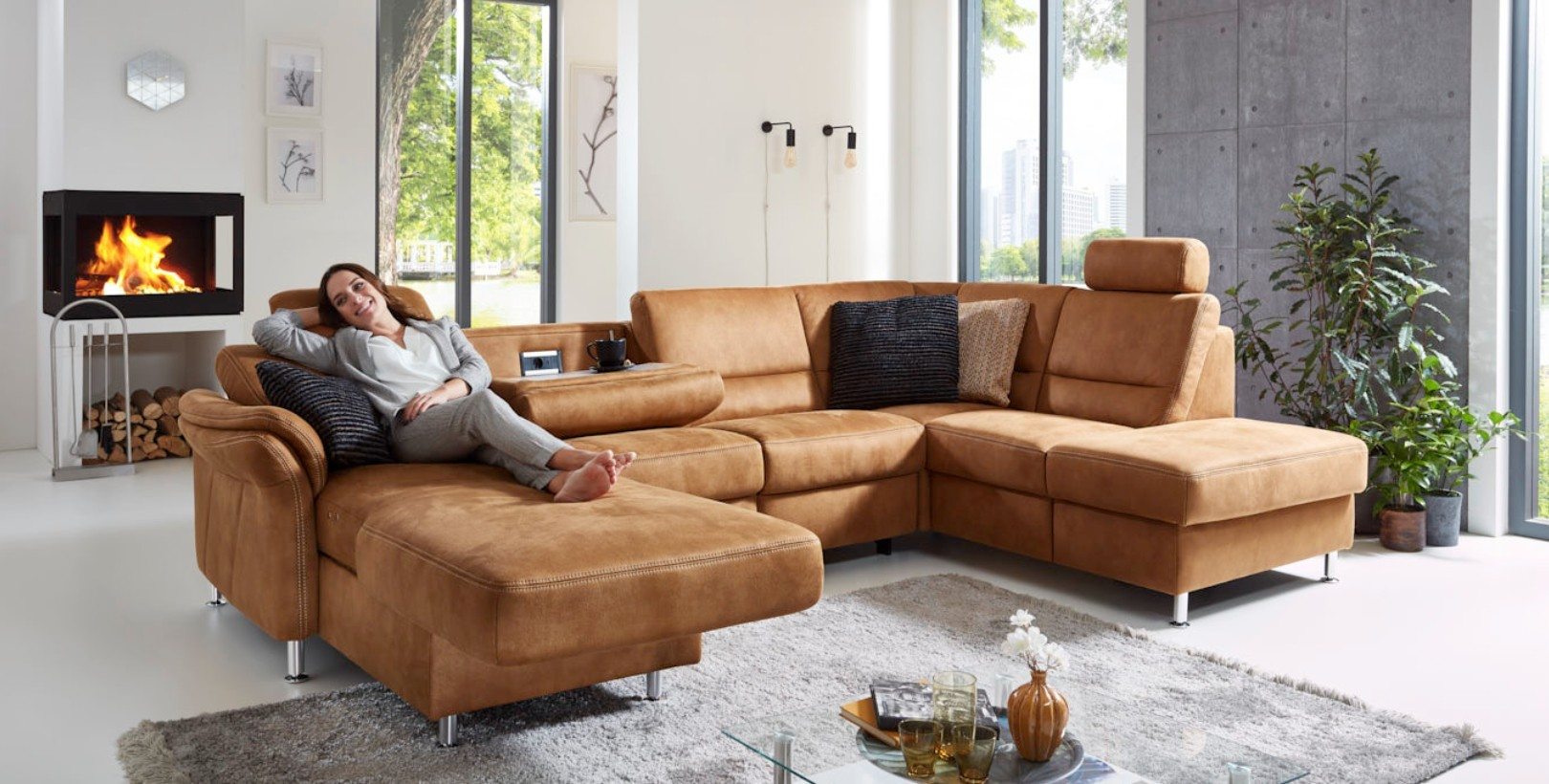 Sedacia súprava s polohovateľnými opierkami