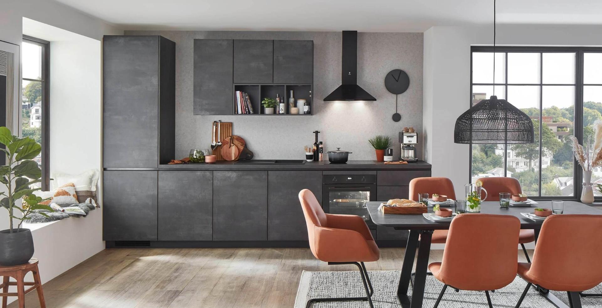 Kuchyňa Nobilia Laser v dekore tmavého betónu