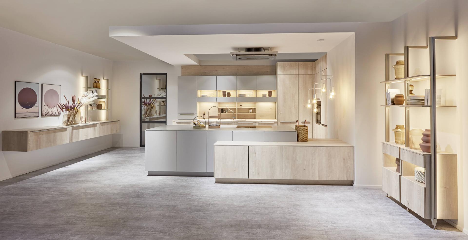 Kuchyňa Nobilia Natura so zakomponovaným osvetlením v horných skrinkách